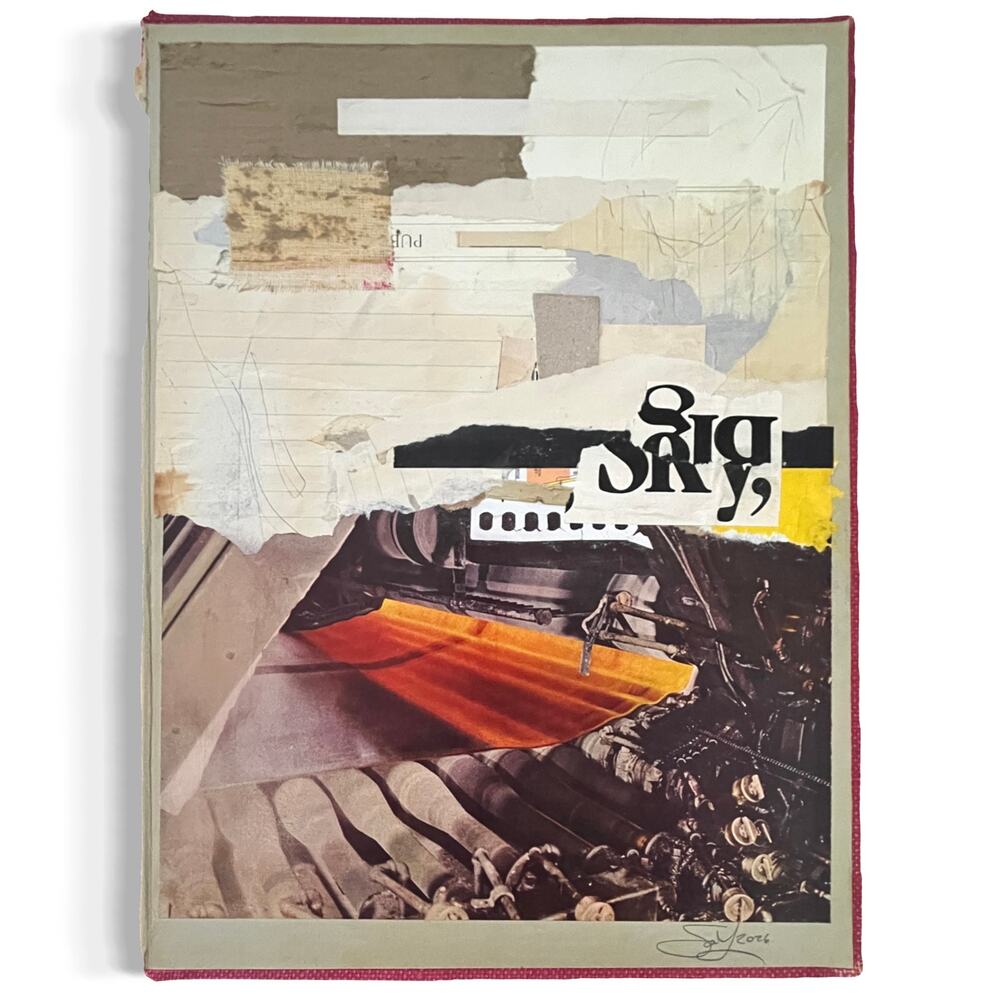 Original Mixed Media Modern Art Collage "Gewgaw" 10x13.5" Signed